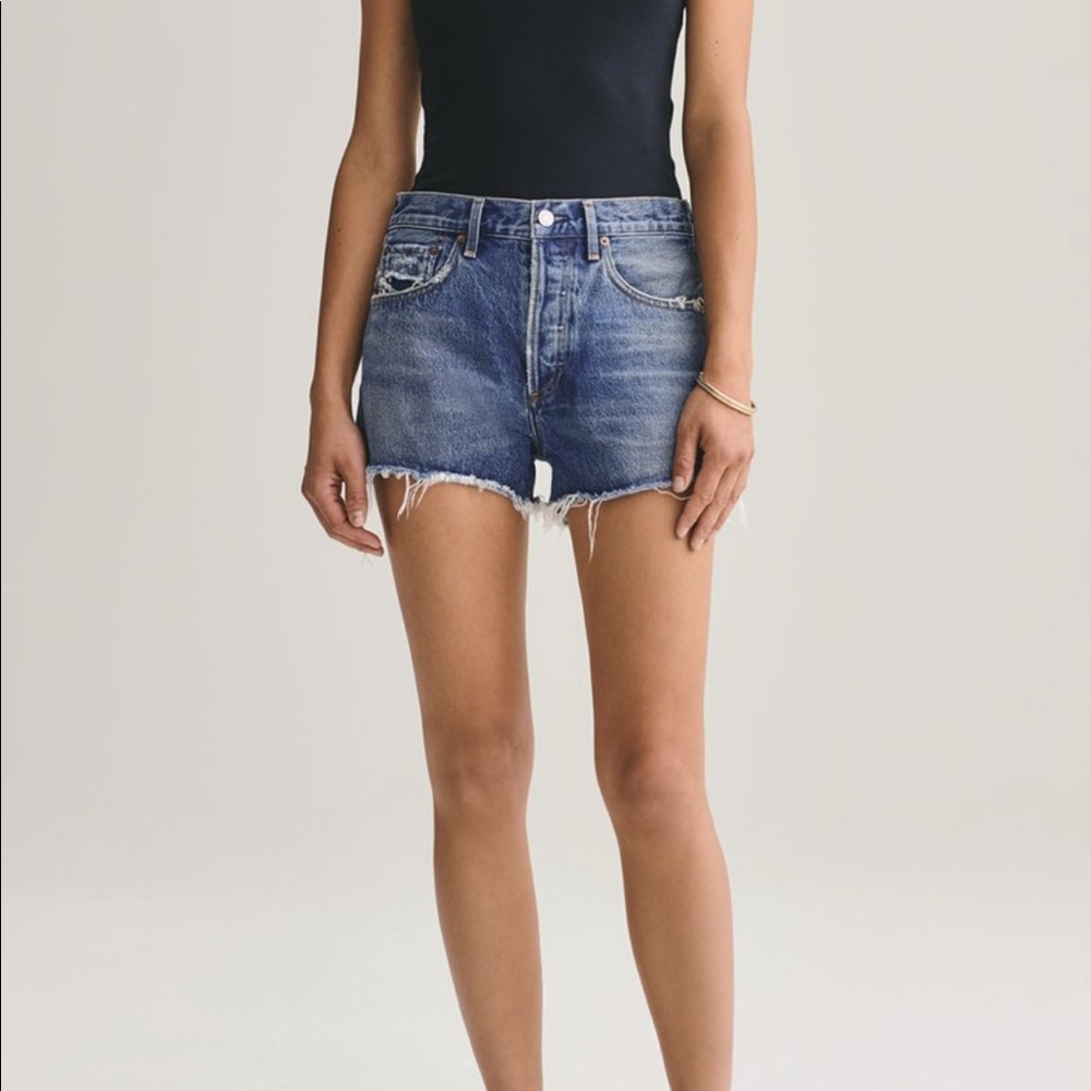 Agolde Parker Vintage Cut Off Short in Low Key, 25